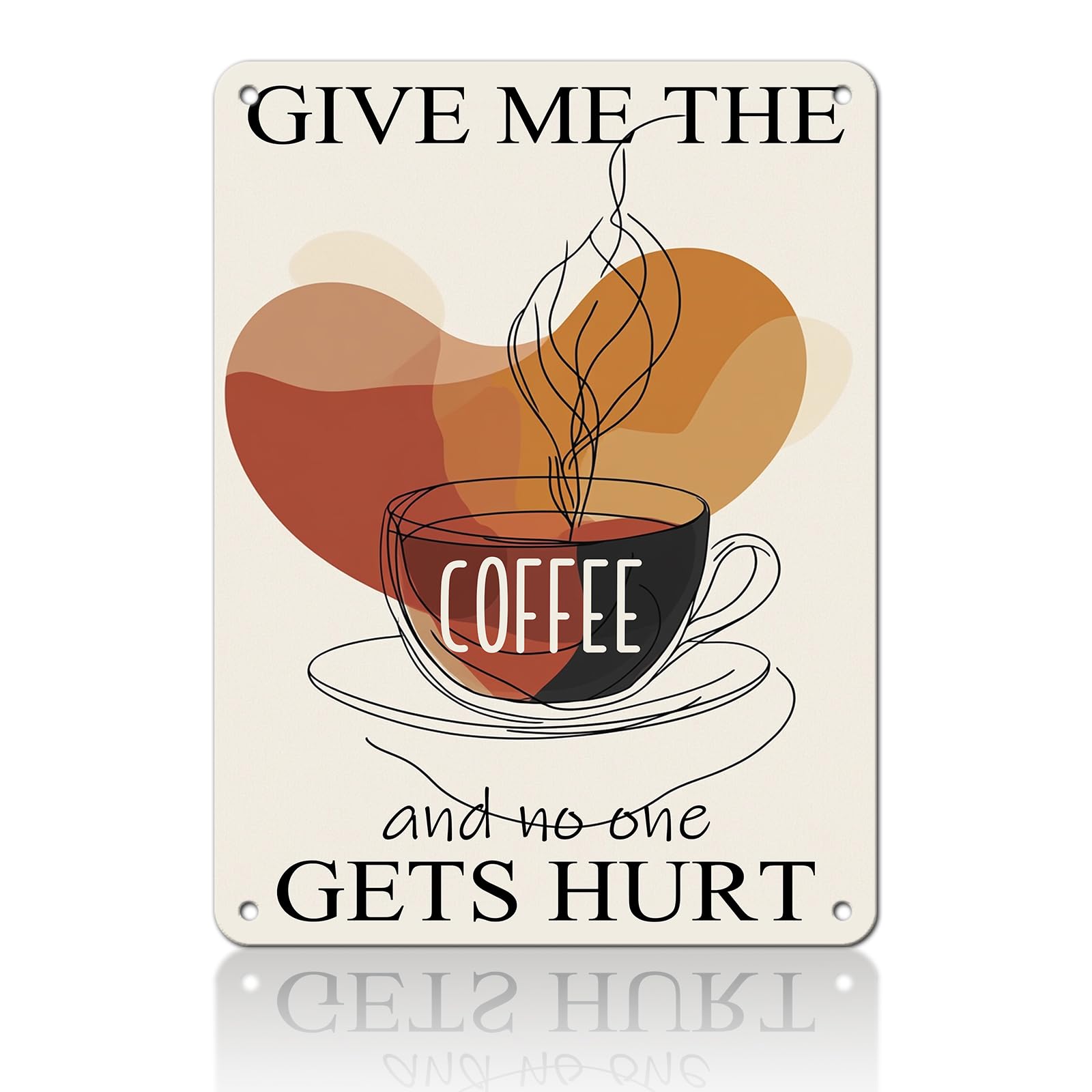 Anceky Tin Sign Give Me the Coffee Metal Sign Funny Wall Decor for Garage Living Room Bar Kitchen Home 12×8 Inch