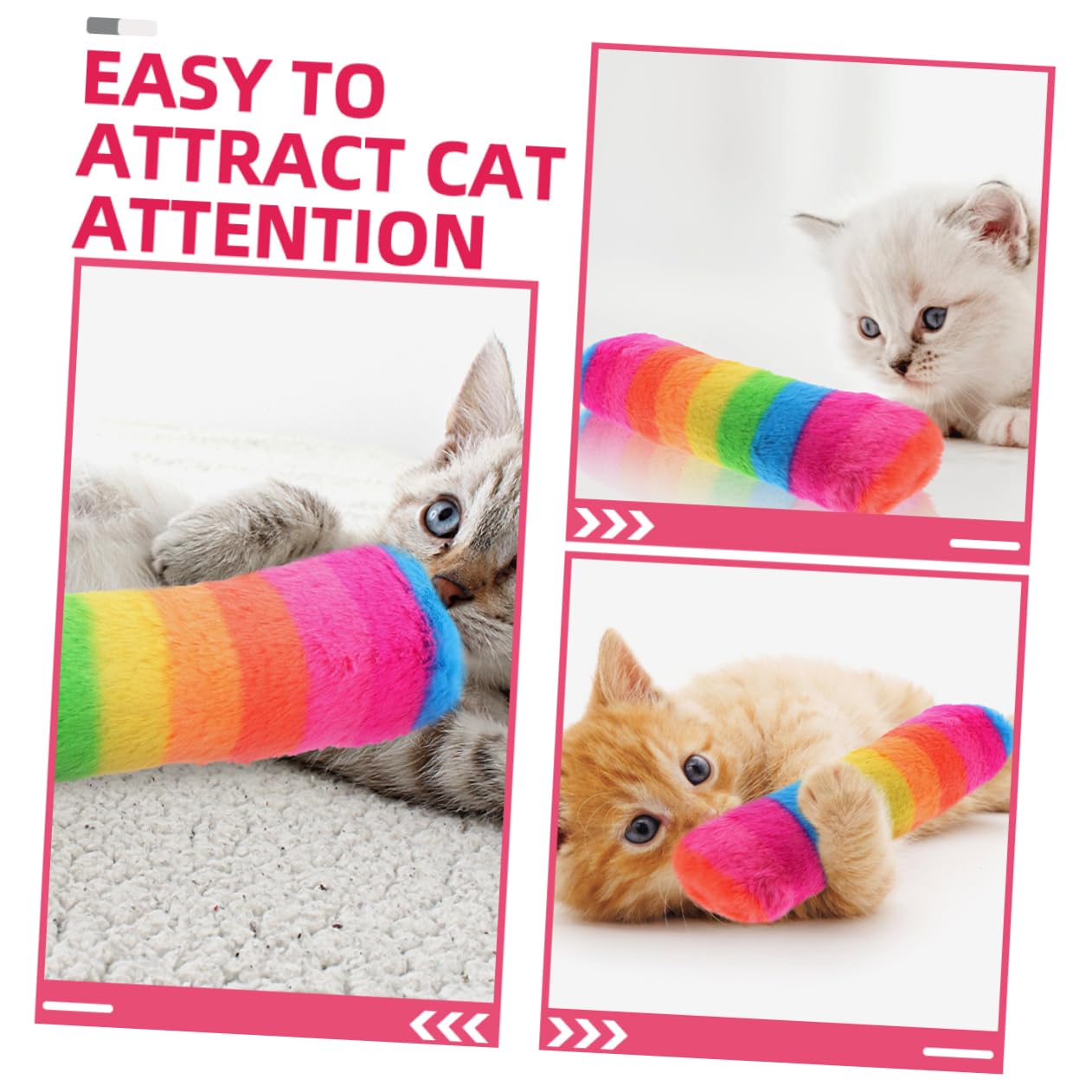 Toddmomy 15pièces Jouets Peluche pour Chats avec Herbe à Chat Coussin Interactif Amusant Et Résistant