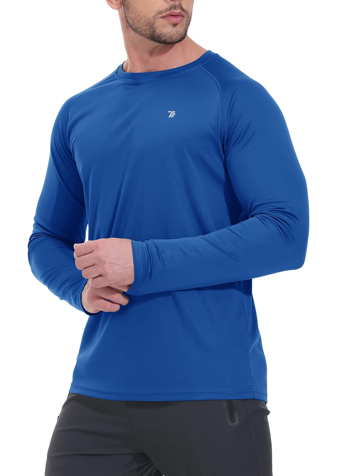 YSENTO Rashguard UPF 50+ koszulka z ochroną przed promieniowaniem UV, szybkoschnąca, lekka ochrona przed słońcem, długi rękaw, funkcyjna koszulka do pływania