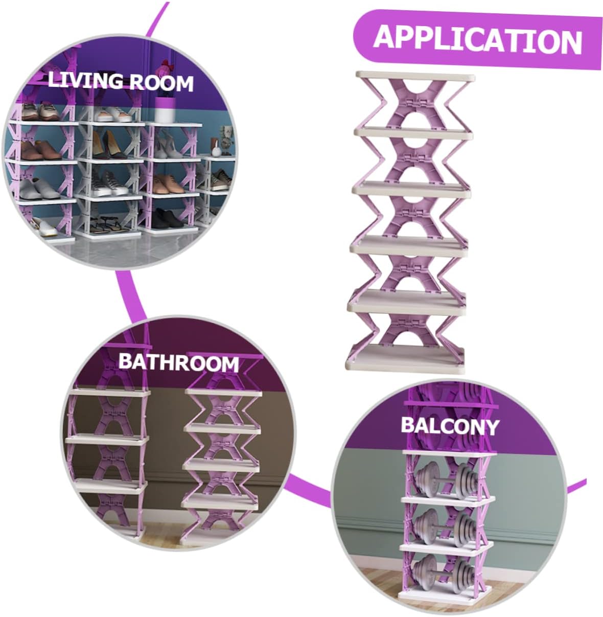 Folding Shoe Rack for Kids Space-Saving Shoe Organizer Portable Storage Rack for Bedroom and Bathroom Easy-Install Collapsible