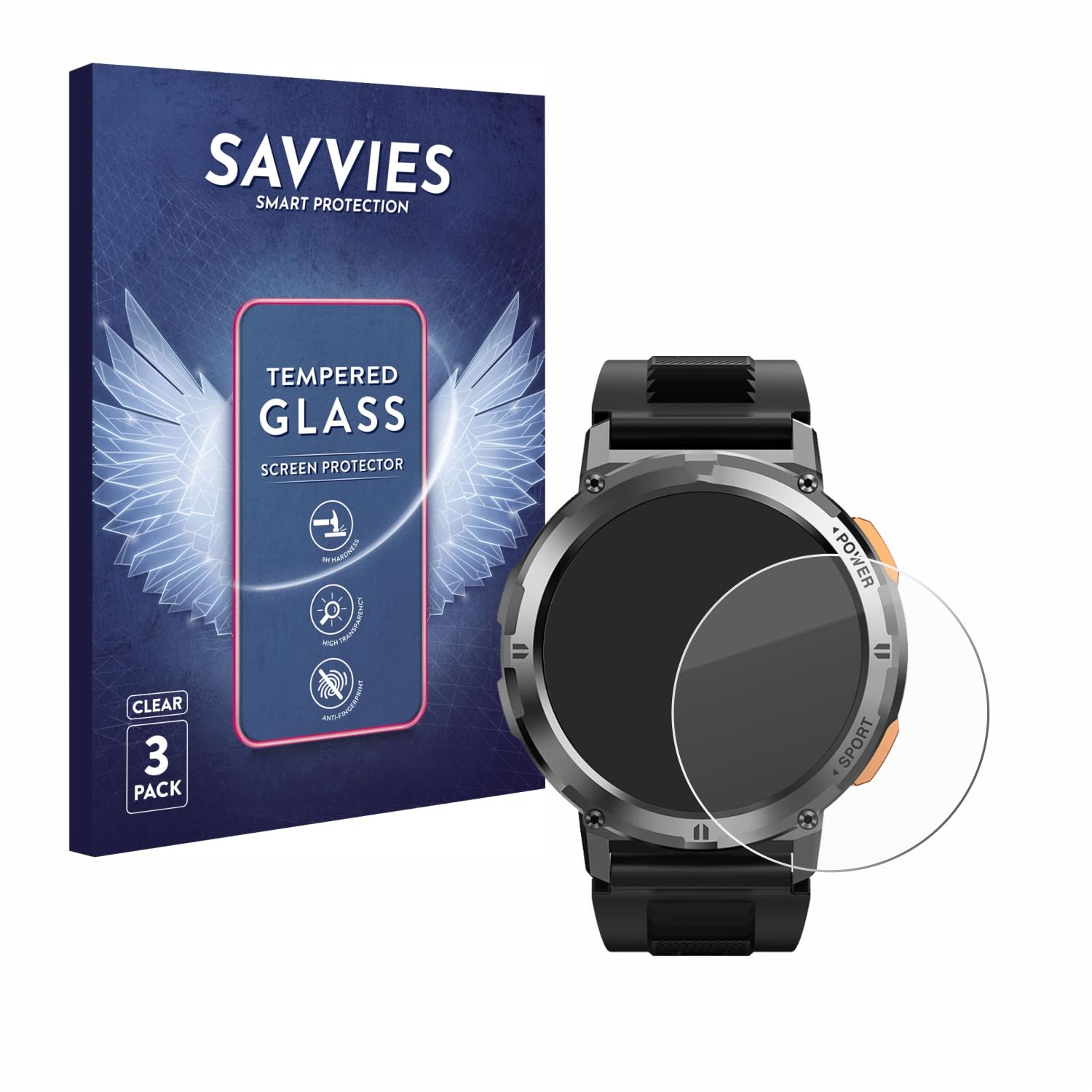 3er Pack Displayschutzfolie Aus Panzerglas Für KOSPET T2 Smartwatch - 9H Härte, Blasenfrei