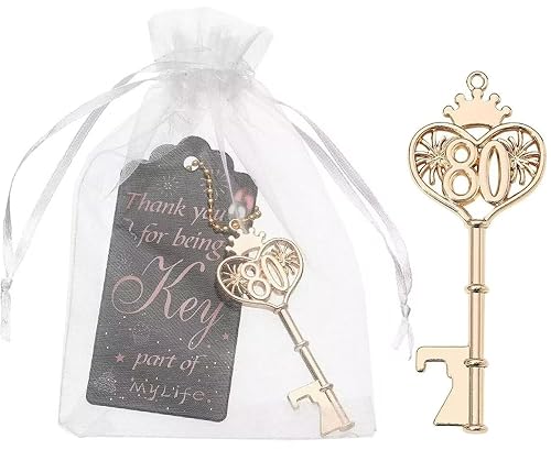 48PCS 80th Birthday Bottle Opener 80th Birthday Gifts for Women