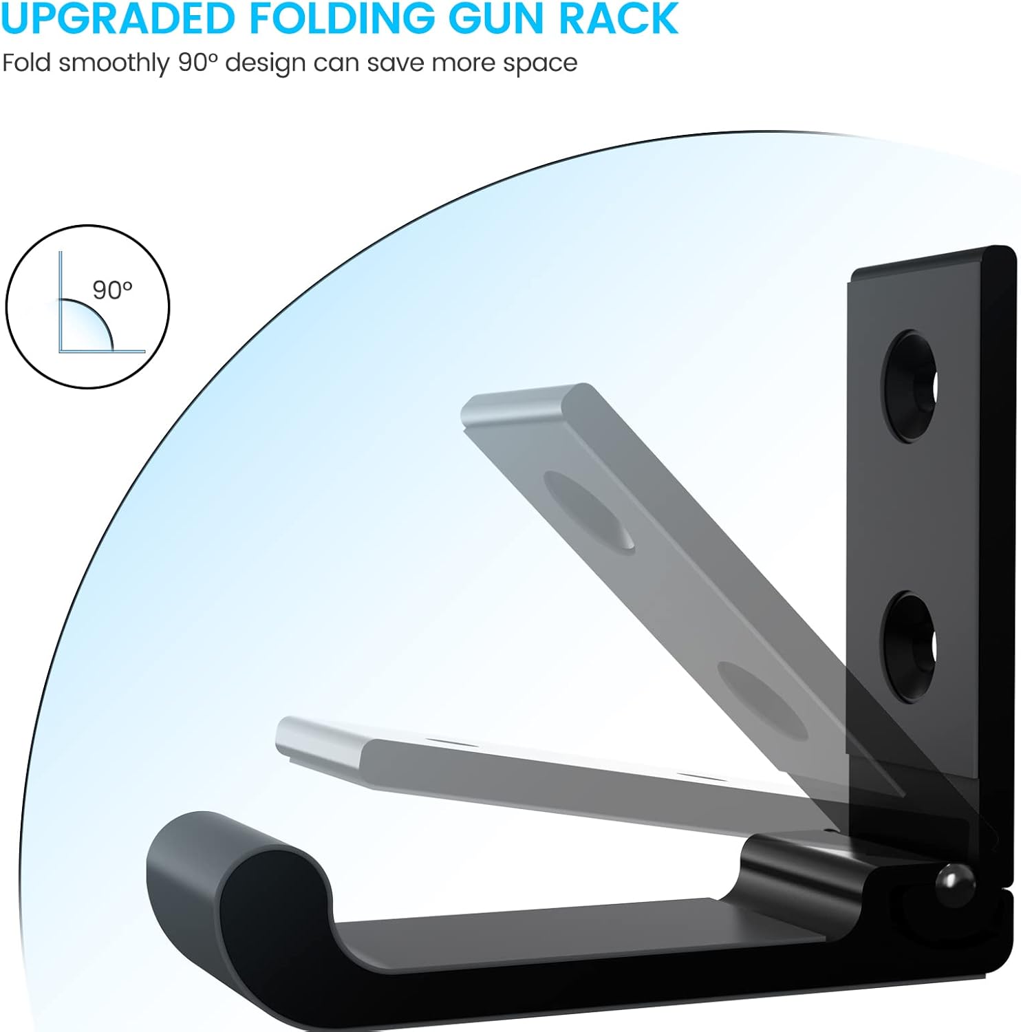 AR15 Wall Mount with Strong and Solid PA Material, Load Bearing Capacity 300Lbs of Tension 2 Pair Gun Rack Wall Mount Rifle Hook with Scratchproof Rubber Cushion 50lbs Strength : Sports & Outdoors