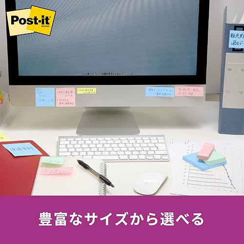 Miniatura 8 de 3M 656-5SSAP - Notas adhesivas Post-It, adhesivo fuerte, color pastel, 3.0 x 2.0 pulgadas (2.953 x 1.969 in), 90 hojas x 5 libros