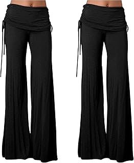 Pantalones Deportivos de Pierna Ancha de Color Liso para Mujer con cinturón Pantalones de Baile de Talle Medio Mallas De Mujer De Colores