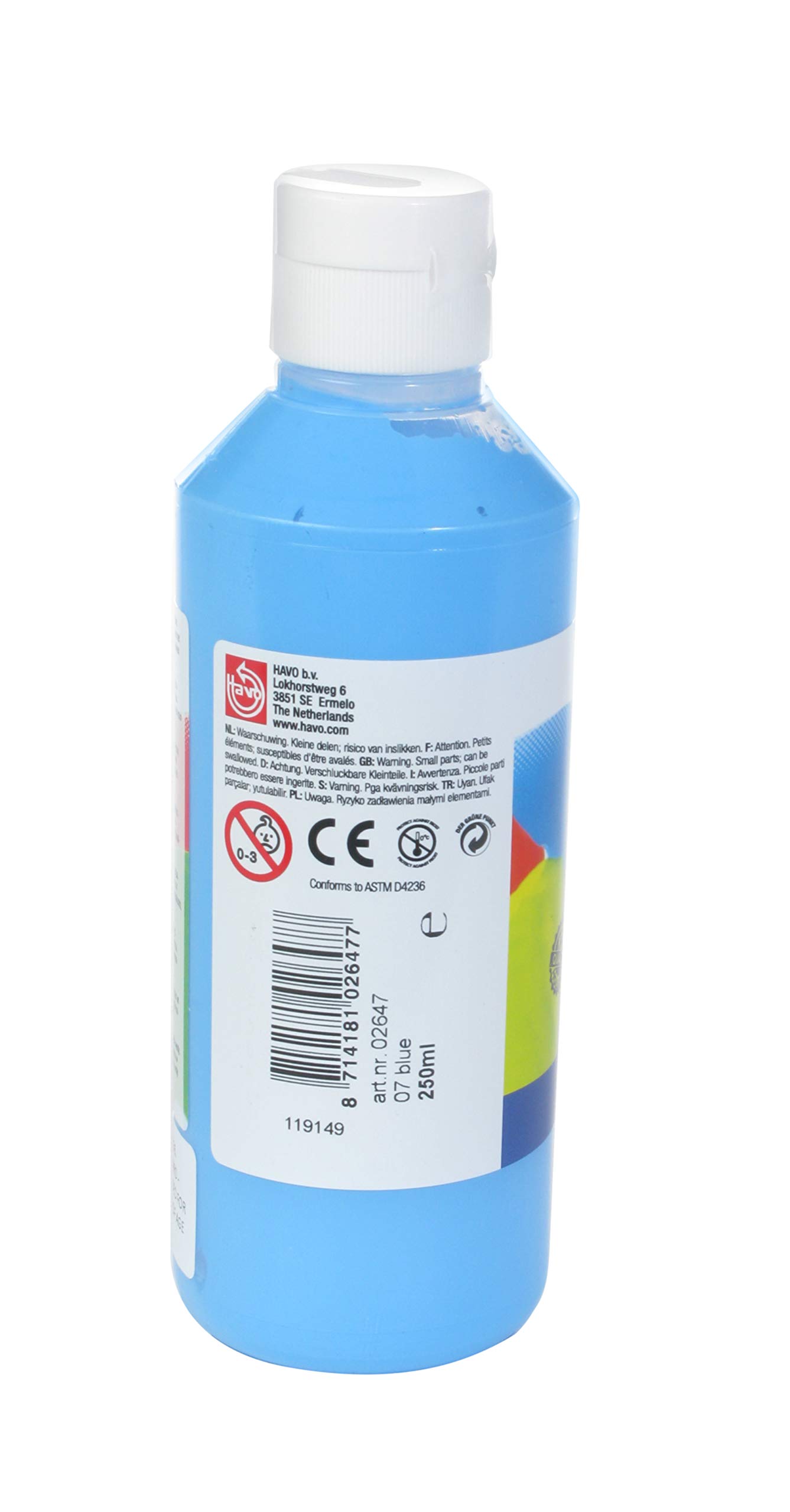 Creall HAVO01812 – Vernice Poster Blu Royal 1000 Ml, Pronta All'uso, Lavabile, Per Bambini 4+ - 3