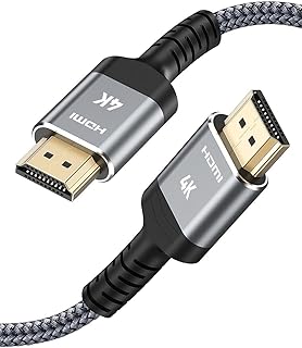 4K HDMI Kabel 2Meter, Snowkids Highspeed HDMI 2.0 Kabel 4K@60Hz 18Gbps Nylon Geflecht Vergoldete Anschlüsse mit Ethernet/A...