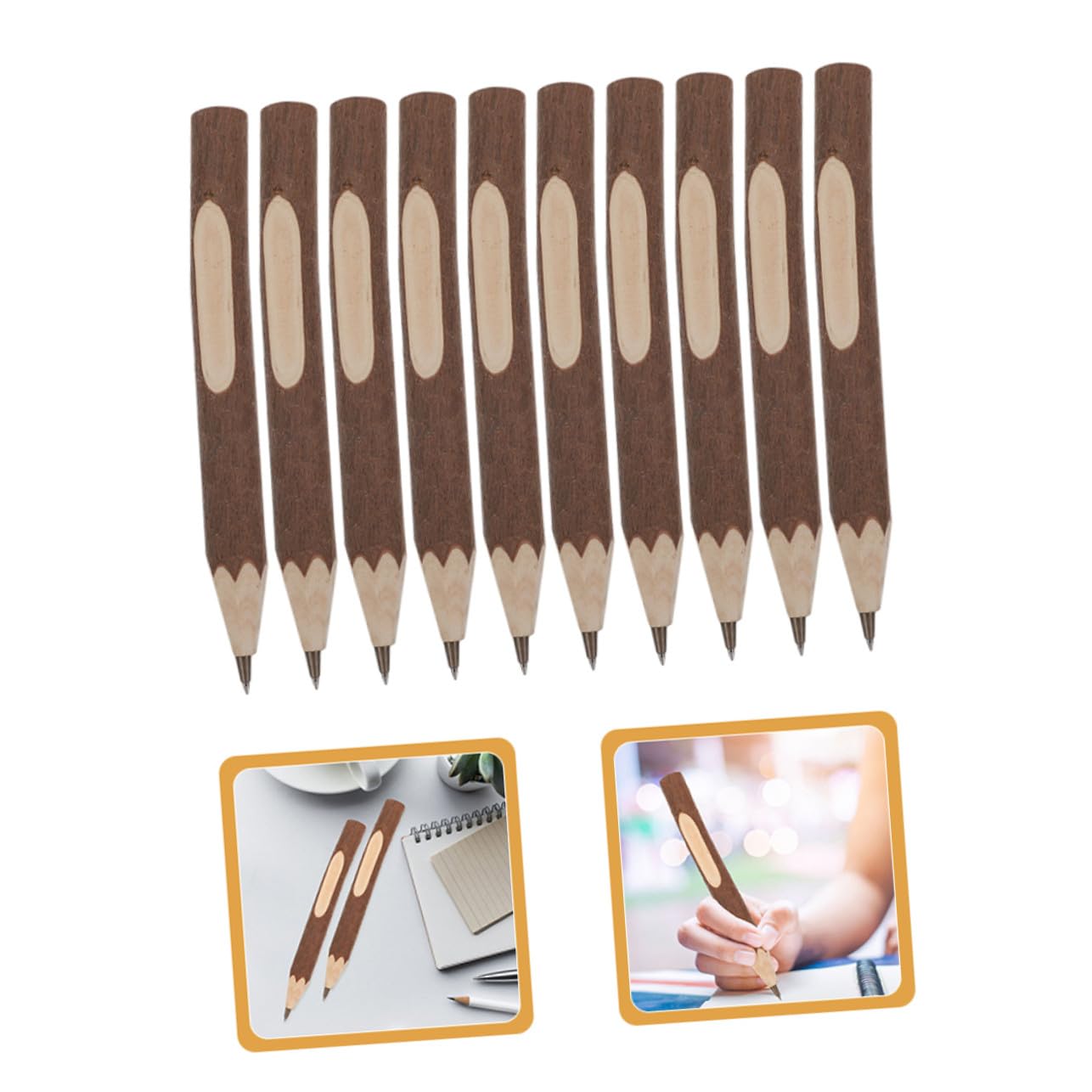 Gadpiparty 50 Pièces Crayons Bois Hb Hexagonaux pour Outils Écriture Légers et Durables Crayons Rustiques Forme Branche Pratiques pour Dessin et Coloriage Scolaire