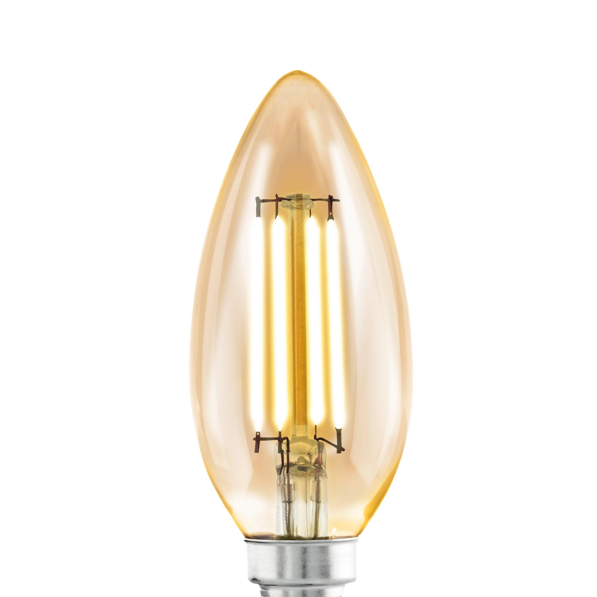 Eglo E14 LED Edison lamp, Amber Vintage Filament Candle Light Bulb, Retro Lighting, 4 watt (Equivalent to 26 watt), 270 Lumen - Image 4