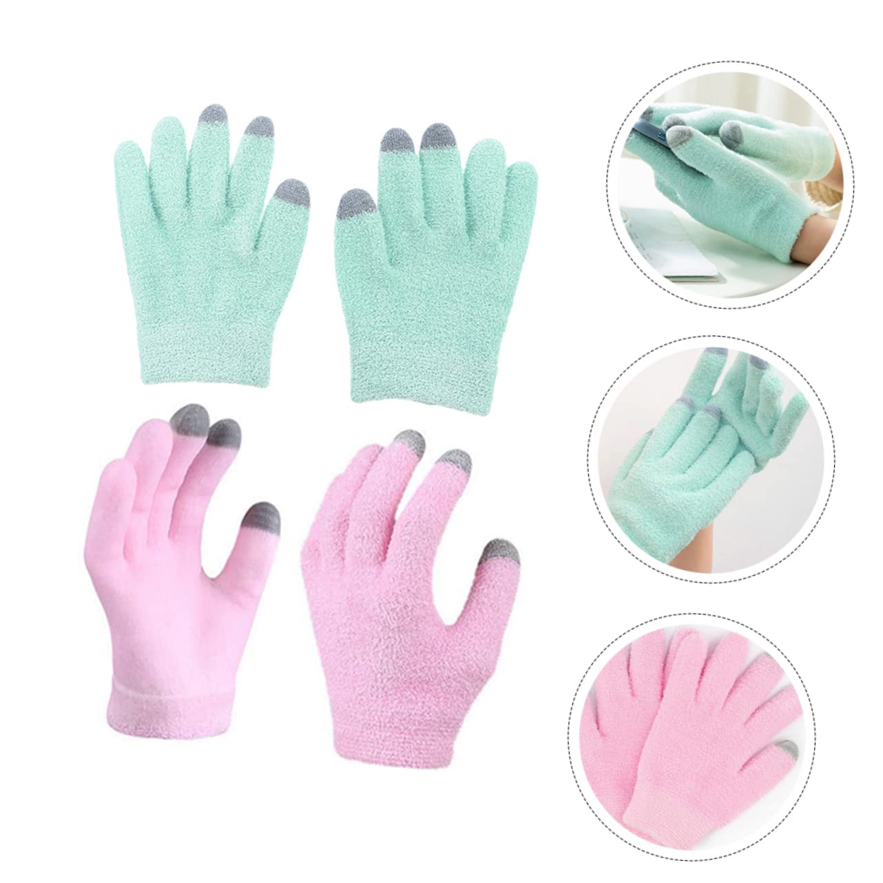 Guantes Táctiles Hidratantes para Manos, Plume Yarn, 2 Pares