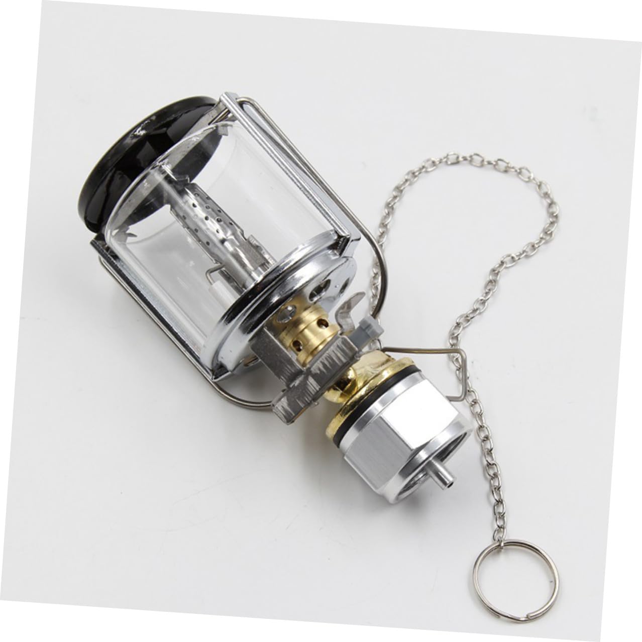 ibasenice Tragbare Gaslaterne für Outdoor Camping mit Beleuchtung Kompatibel mit Flachgas Tank und Schraubanschluss Notlampe