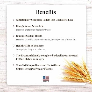 LAFEBER'S Cockatiel Pellets (1.25 lb (Pack of 2), Premium Daily Pellets)