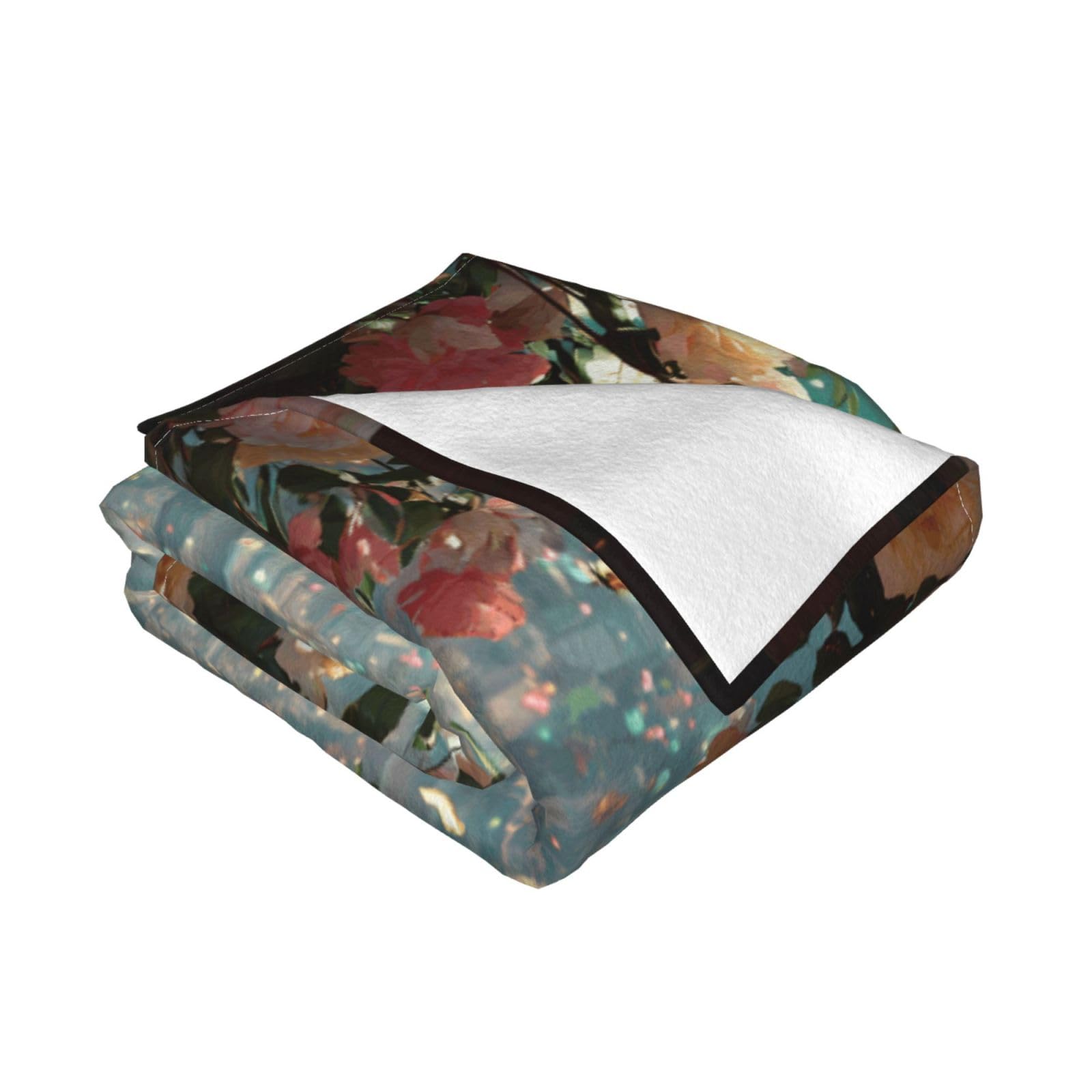 Manta de viaje portátil de 80 x 60 pulgadas, suave, resistente a las arrugas, plegable, exquisito estampado de ciudad costera