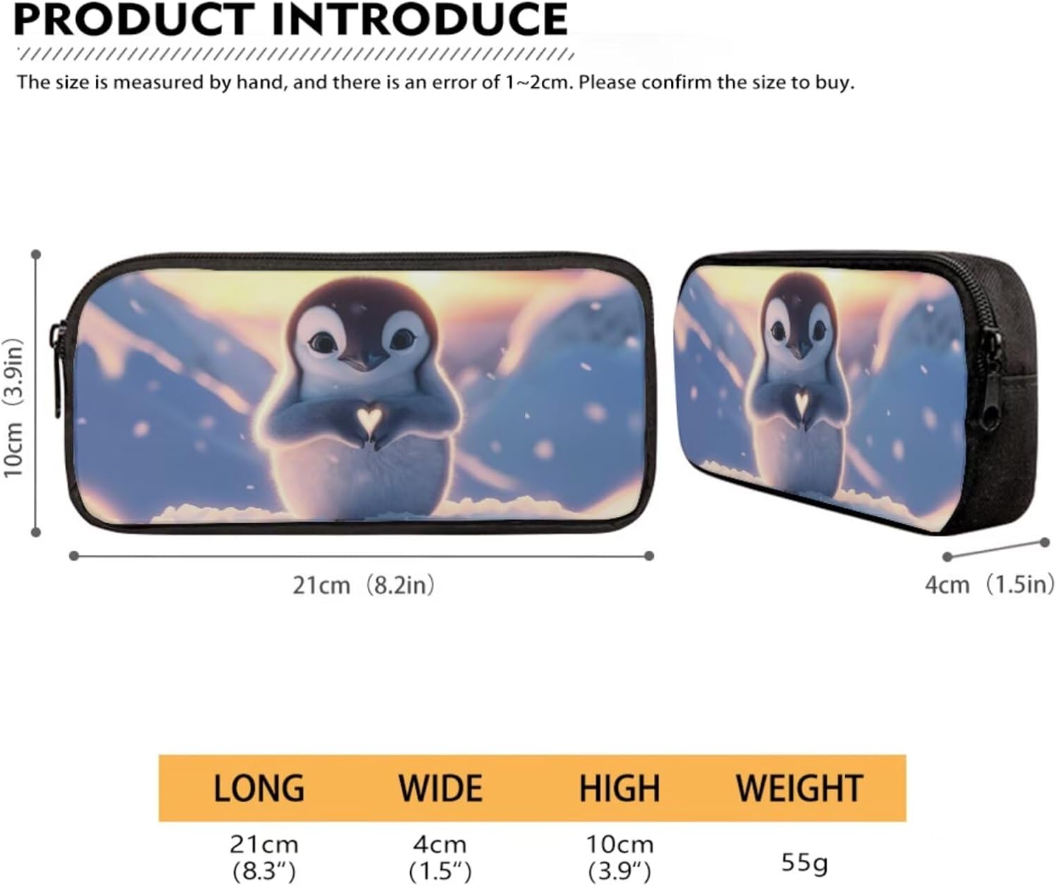 Penguin Backpack with Lunch Box for Girls Cute School Bag for Kids and Lunch Bag Water Bottle Holder Pencil Case Ages 8-12 Book Bags Lunchbox Set 4-in-1 Back to School Backpacks