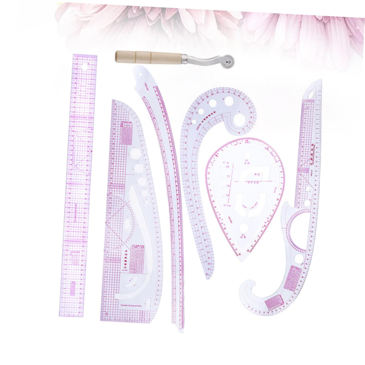 Sewing Measuring Rulers with Curve Cutting Tools for Clothing Design High Accuracy Flexible Yardstick for Sleeve Collar Pocket Patterns Tailor Drawing Accessories