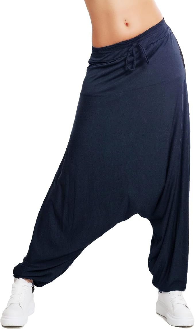 Toocool - Pantaloni Donna Cavallo Basso Harem Turca Sarouel Fitness Sport  VB-1950 [Taglia Unica,Blu Scuro] : Amazon.it: Abbigliamento