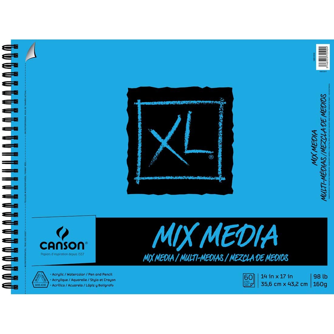 Canson XL Mix Media Pad 14x17, 98 lbs