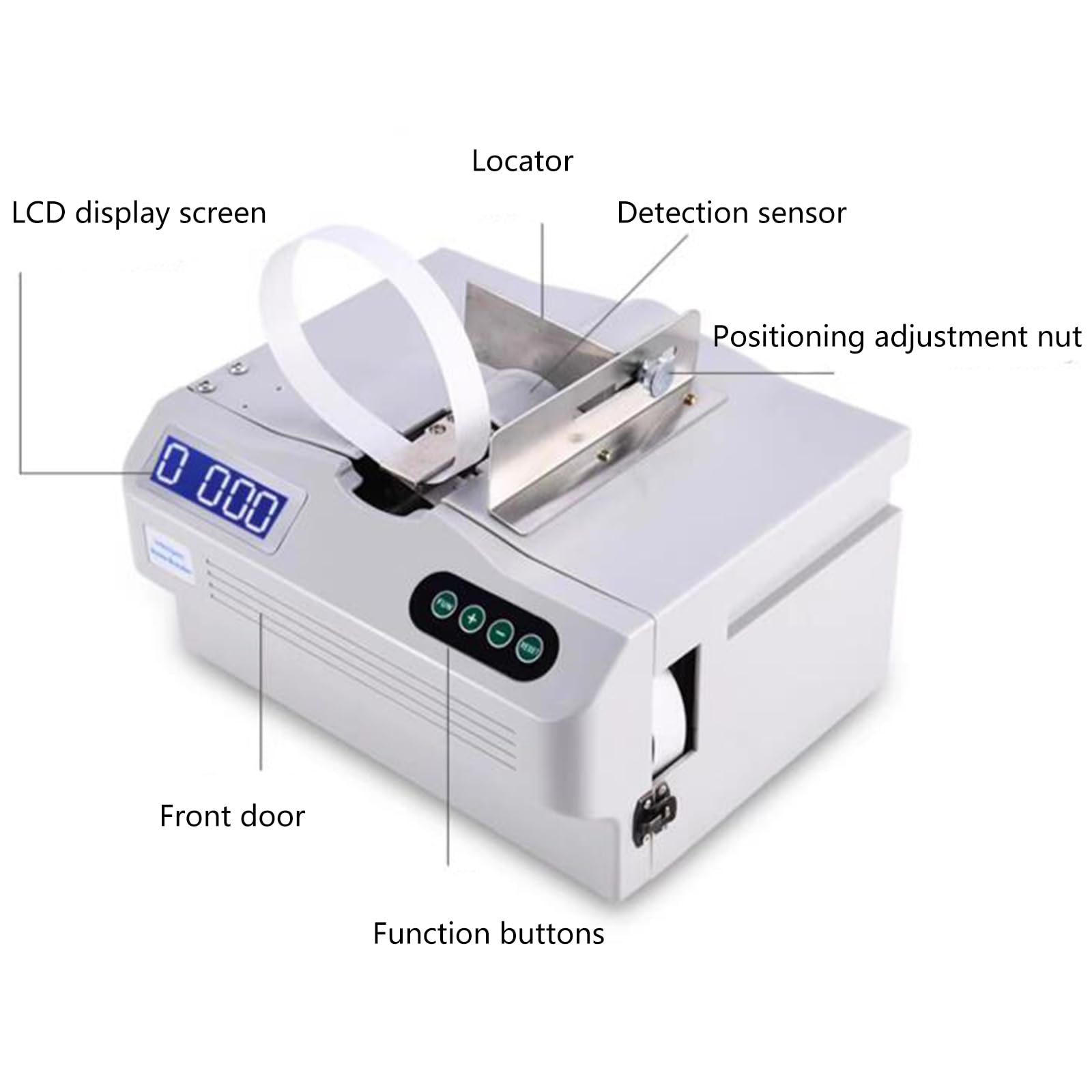 Kompakter Papier-Bundler mit Auto-Counting, 2s Fast-Bindung für Album-Karten, LCD-Display-Einstellbare Temperatur, tragbare elektrische Umreifungsmaschine für Büro