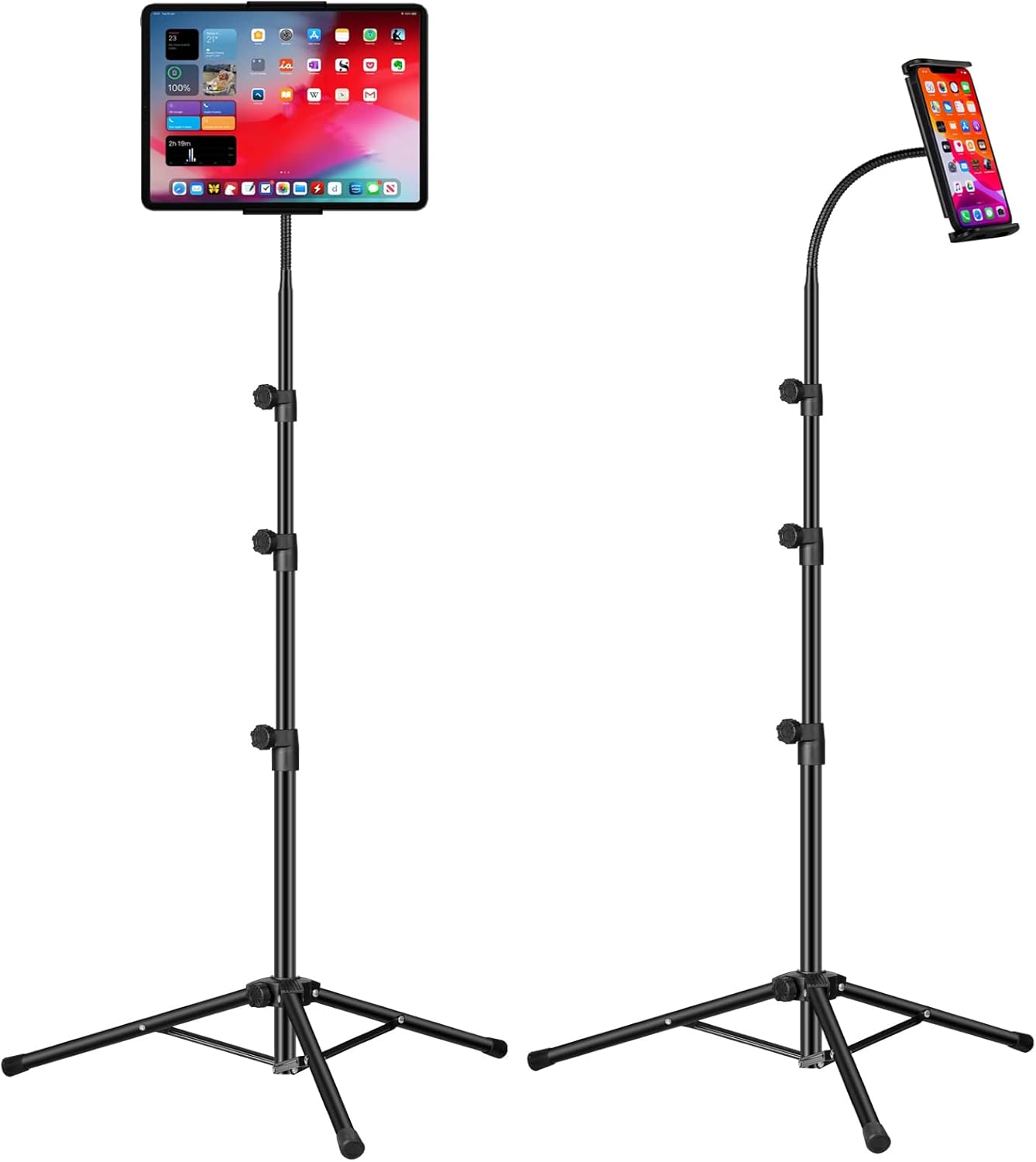 ASWINN Ipad Tripod Stand, Gooseneck 65" Height Adjustable iPad Stand
