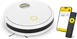 Kärcher Robô Aspirador de Pó RCV 2 com Navegação e Controle Remoto Aspira + Passa Pano Múltiplos modos de limpeza Controle via Aplicativo Autonomia de 130 min Agendamento de Limpeza e Sensor