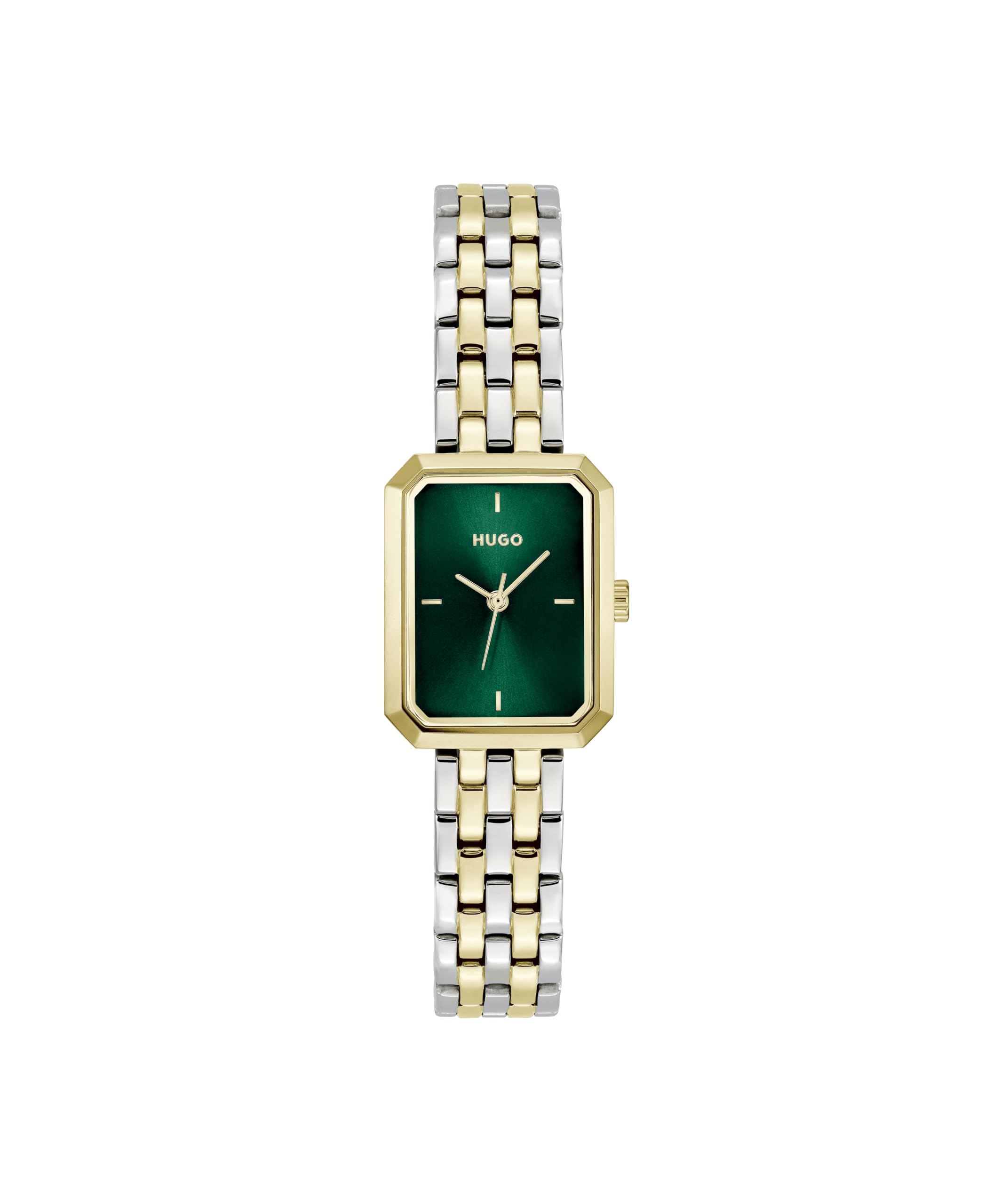 HUGO Women's #COSY Two Tone Green Dial Bracelet Watch