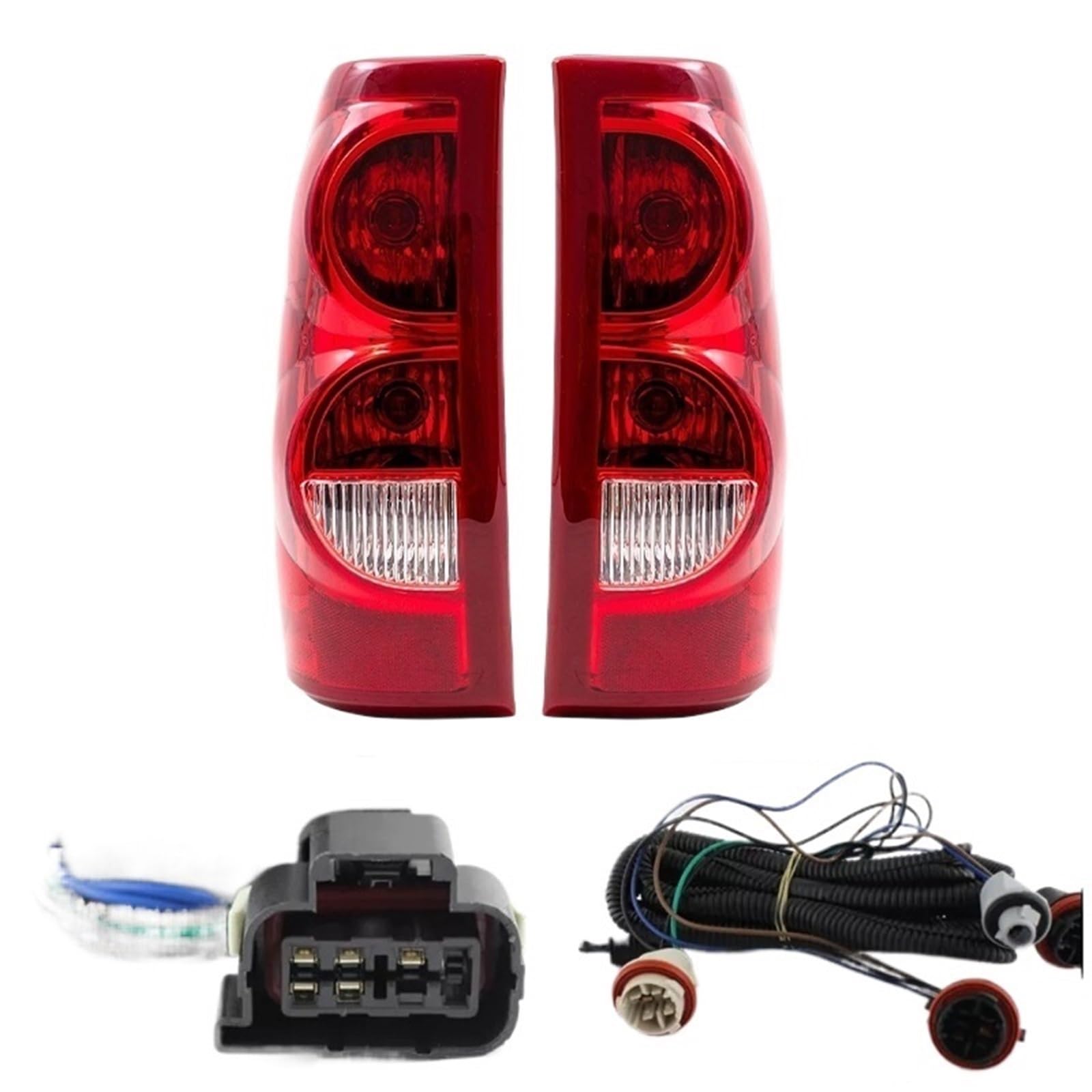 Lampa tylna zespolona 2 szt. LED tylne światło tylne montaż Do do Silverado 2003-2006 części samochodowe 19169002 19169003 19169004 19169005(Red)