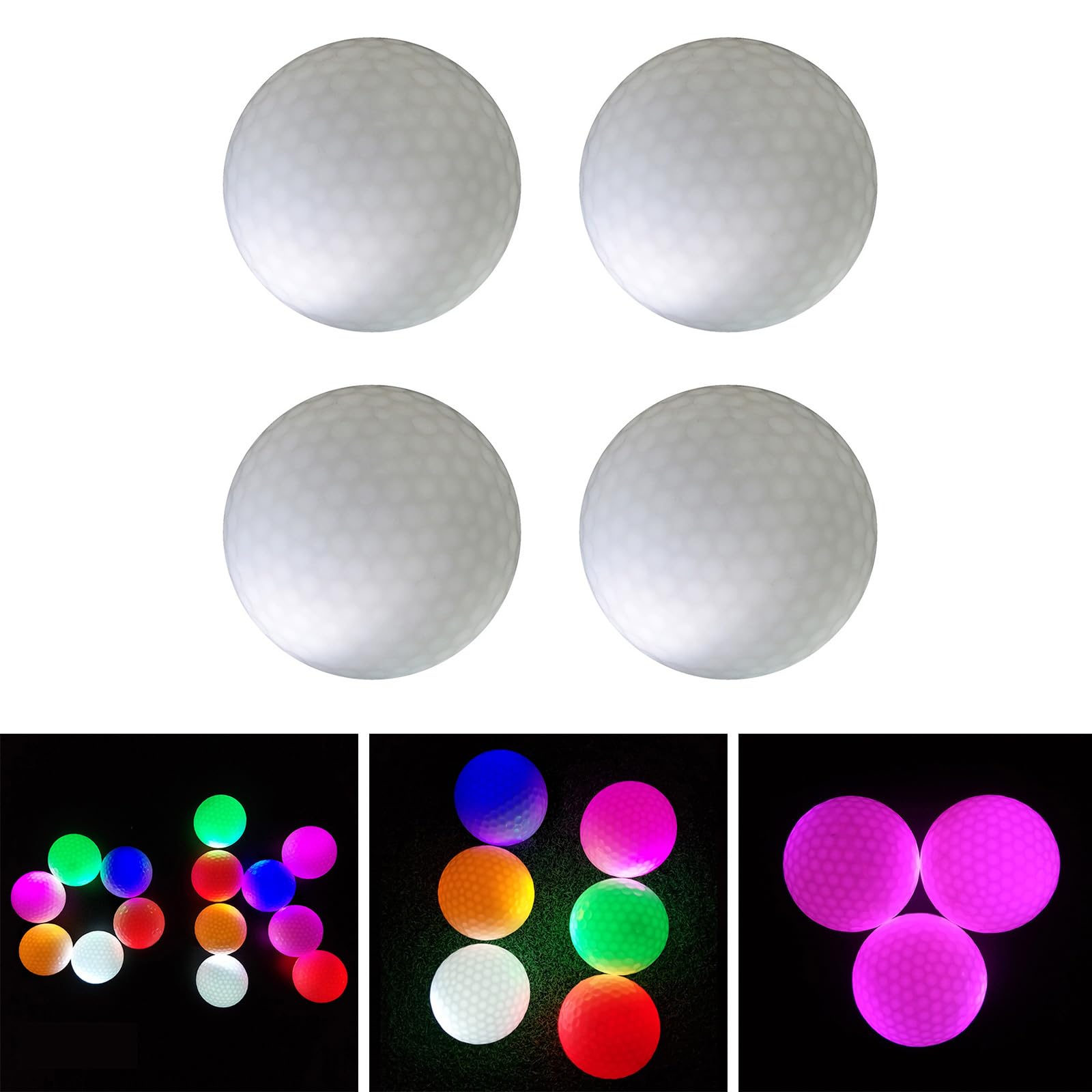 Dunkler Golfball, leuchtende Golfbälle, rücksetzbare Zeit, LED Ball, leuchtende Nachtbälle, Leuchtend Leuchtend