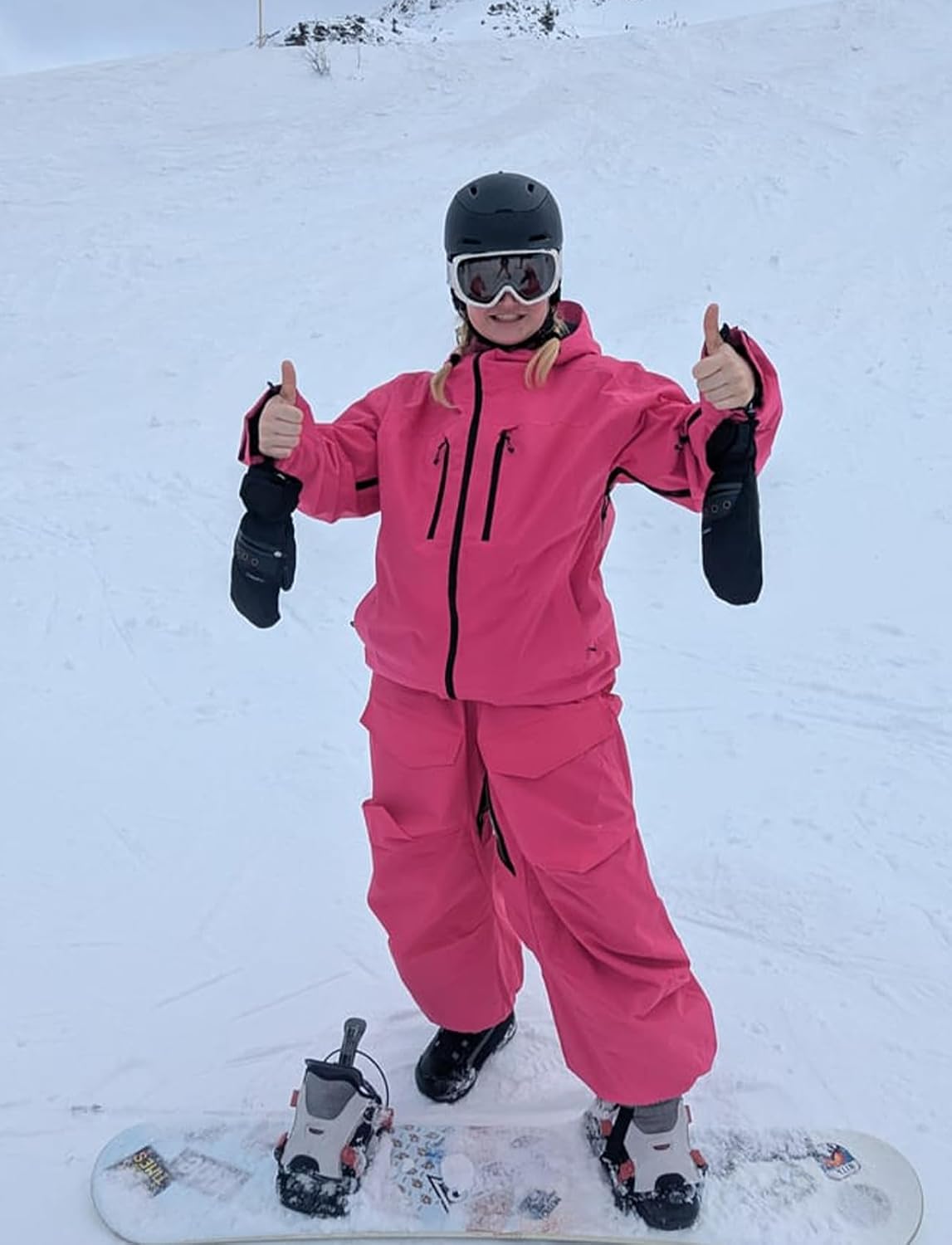 GSOU SNOW Men Snow Pants Baggy Snowboard Pants Women Ski Pants Sport Insulated Loose Waterproof Windproof Winter Hiking Warm