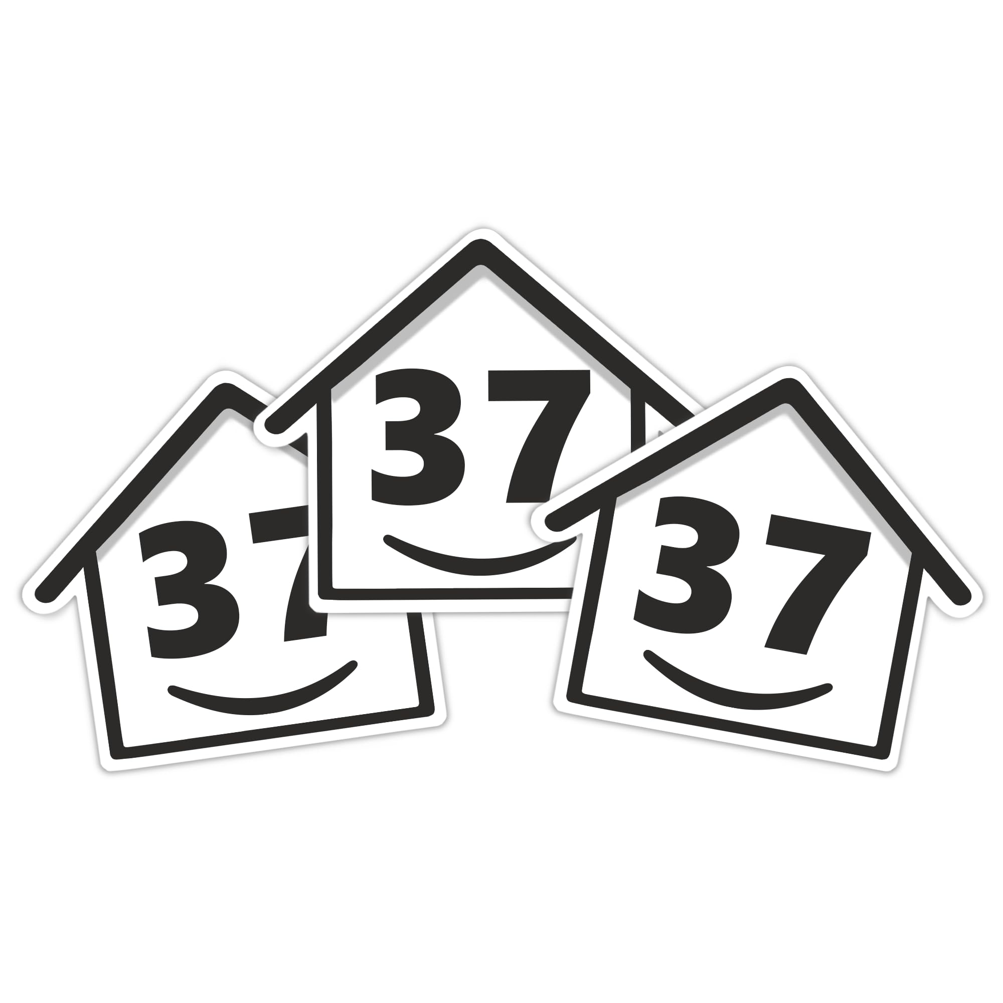 3 x Bin Numbers for Wheelie Bins, 1-99, 15cm ‘Happy House’ Design Dustbin Stickers, Easy Application Stick On Number Stickers - Weatherproof Self Adhesive Vinyl, Black (21) — view 55