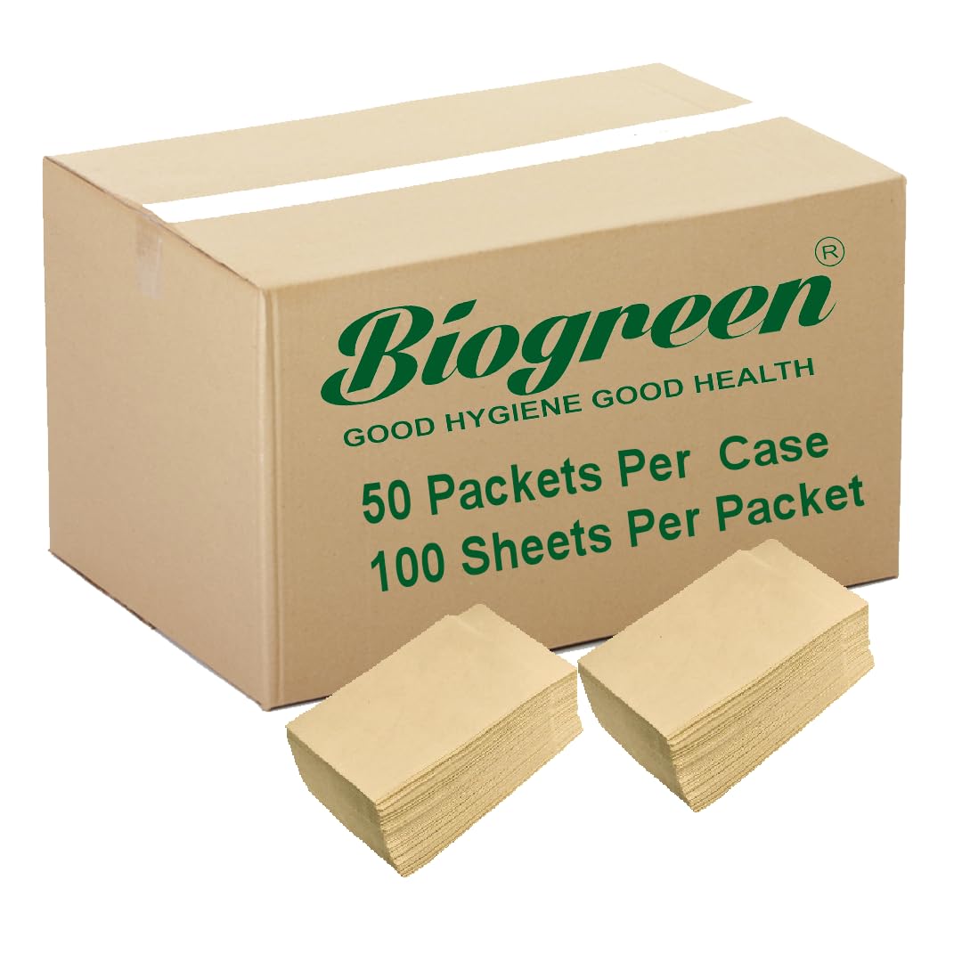 Biogreen L-fold/Table Top Napkin unbleached Refill (5000 Sheets) || Pack of 50 Packets (B0CC989KLV) Amazon Price History, Amazon Price Tracker