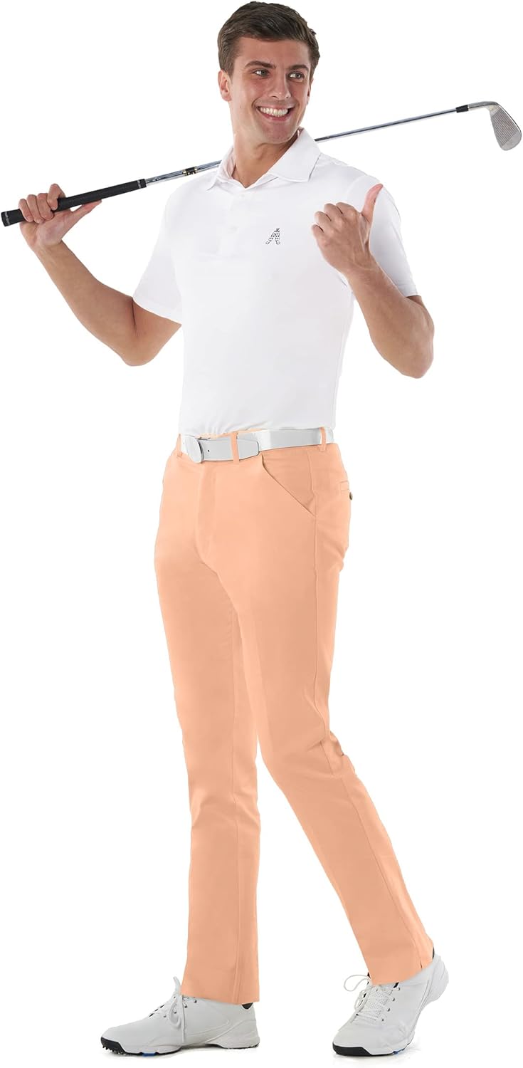 Royal & Awesome Pastel Golf Pants, Stretch Relaxed Fit Bottoms, Crazy Golf Pants for Men's, Funny and Bright Golfing Apparel - Image 2