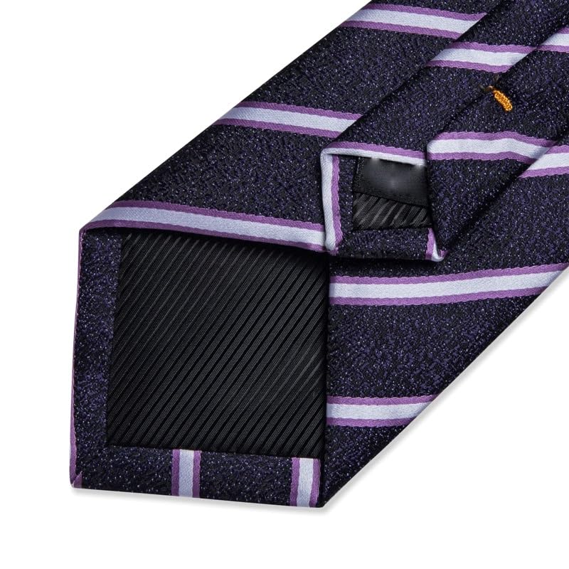 Corbatas de seda rayadas para hombre clásicas 8 cm miniatura 4