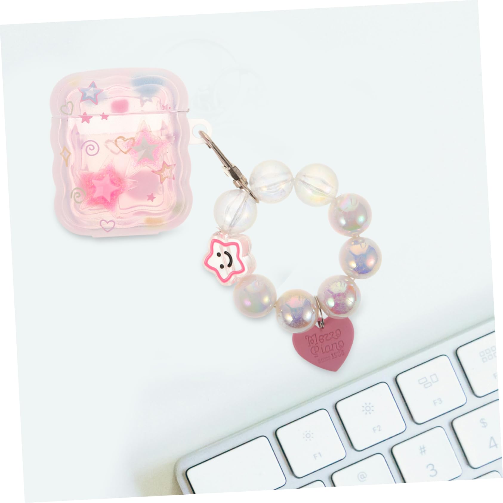 ARTIBETTER Estuche Elegante para Auriculares con Diseño De Flores Y Cuentas 5 Unidades Funda Protectora Resistente para Mujer