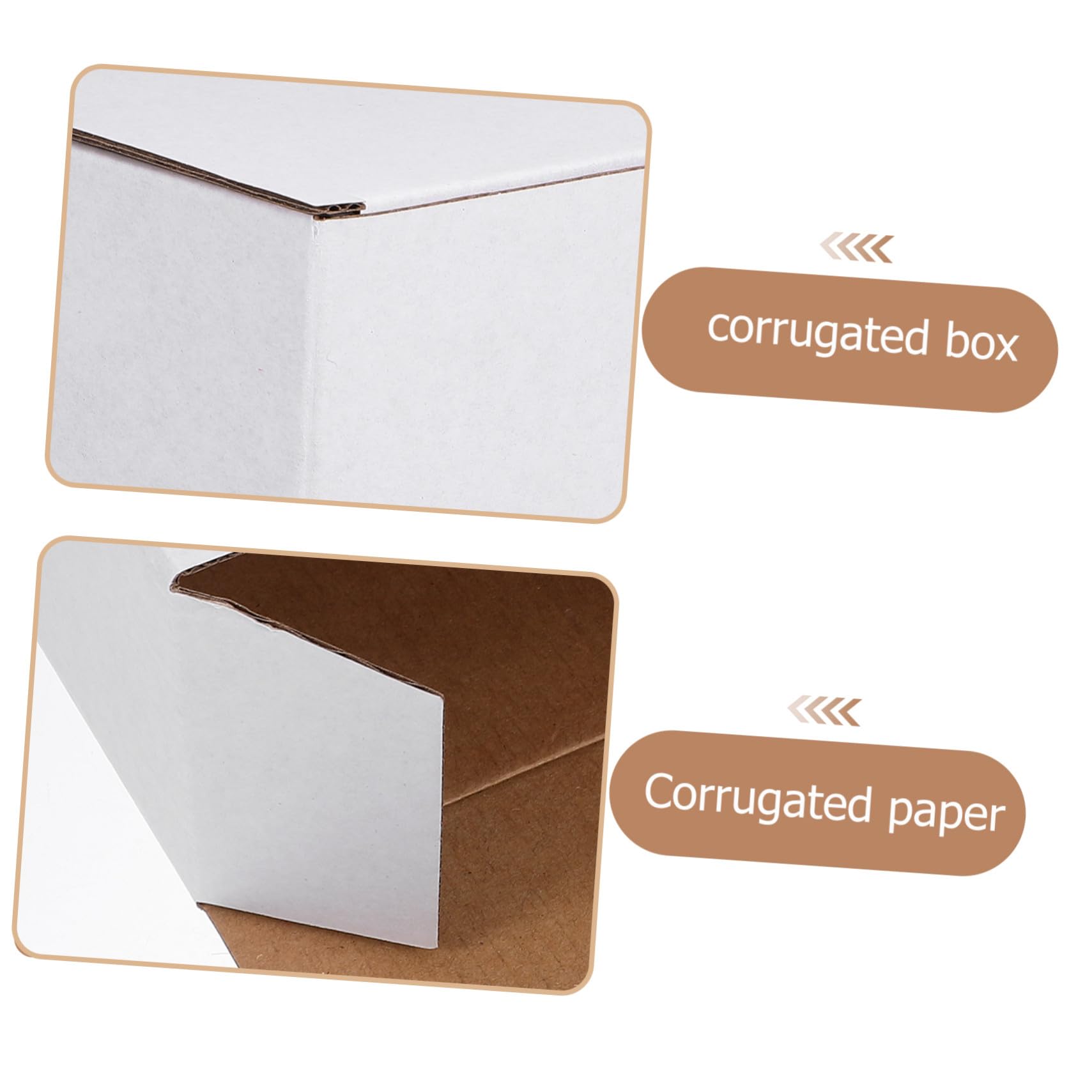 Weiße Wellpapp Versandkartons 10 Stück Papier, Mehr Stück | Unterteilt, ohne Klebeband oder Kleber Montierbar, Präzise Verarbeitung und Feine Details