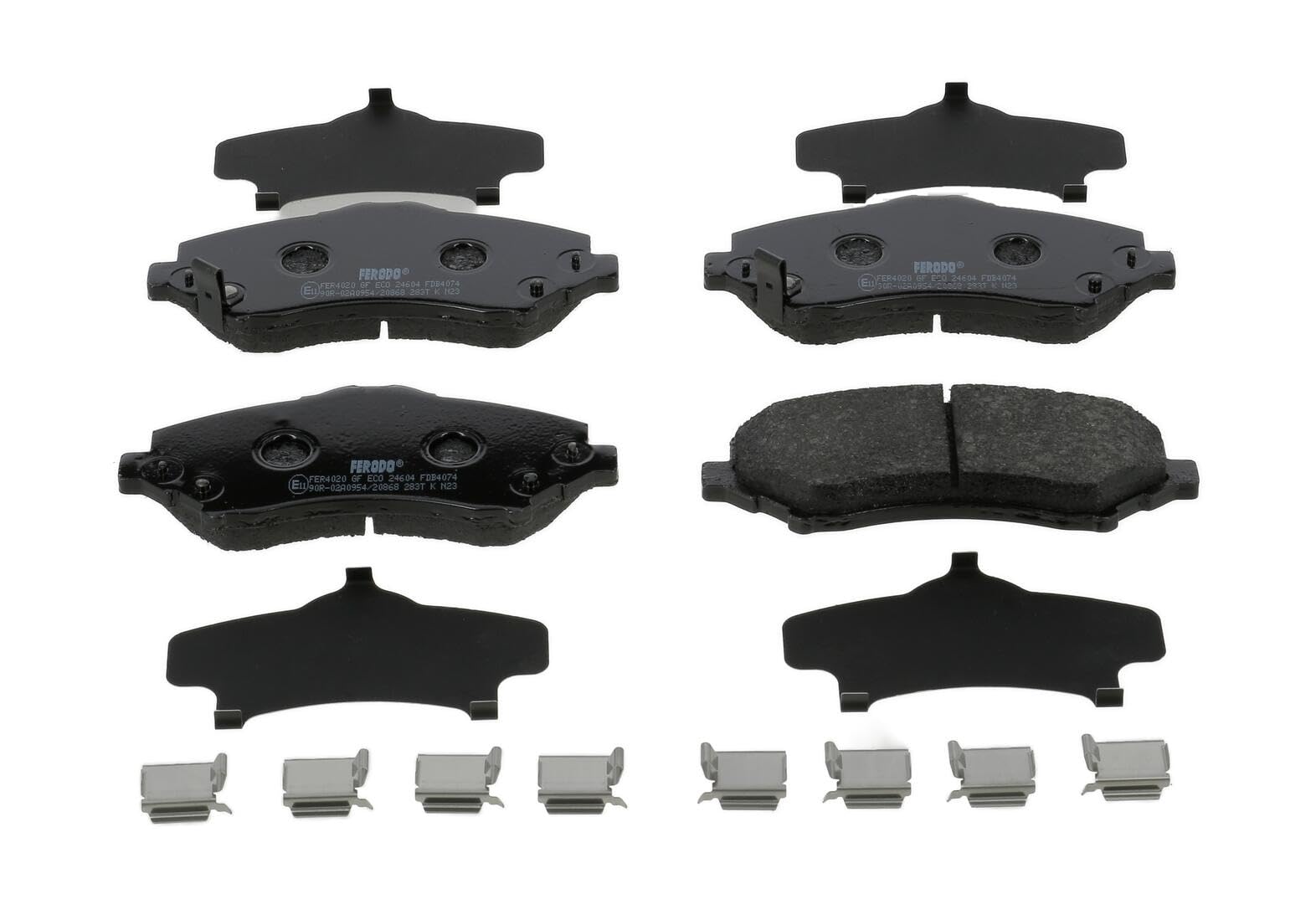 FERODO Kit pastiglie freni Anteriore con segnalatore acustico usura con accessori FDB4074 Compatibilità con JEEP WRANGLER III JK, FIAT Freemont 345, DODGE Nitro SUV, CHRYSLER GRAND VOYAGER V RT | Compatibile con: CHRYSLER GRAND VOYAGER V, DODGE JOURNEY, N