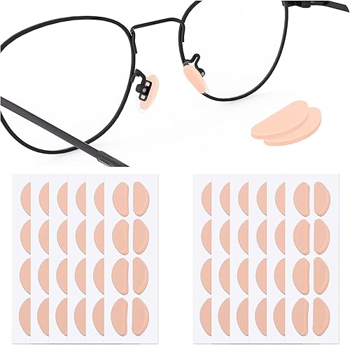 SooGree 48 pares de almohadillas de espuma suave para la nariz, autoadhesivas, antideslizantes, almohadillas nasales delgadas de 0.039 pulgadas para