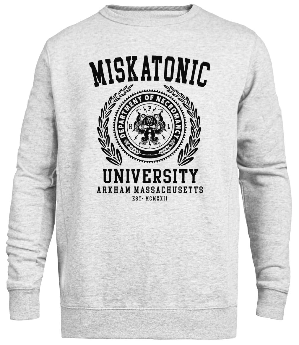 Cthulu I ​​Lovecrafta Szary Sweter Unisex Z Okrągłym Dekoltem Bez Płci Unisex Grey Jumper Genderless Crewneck