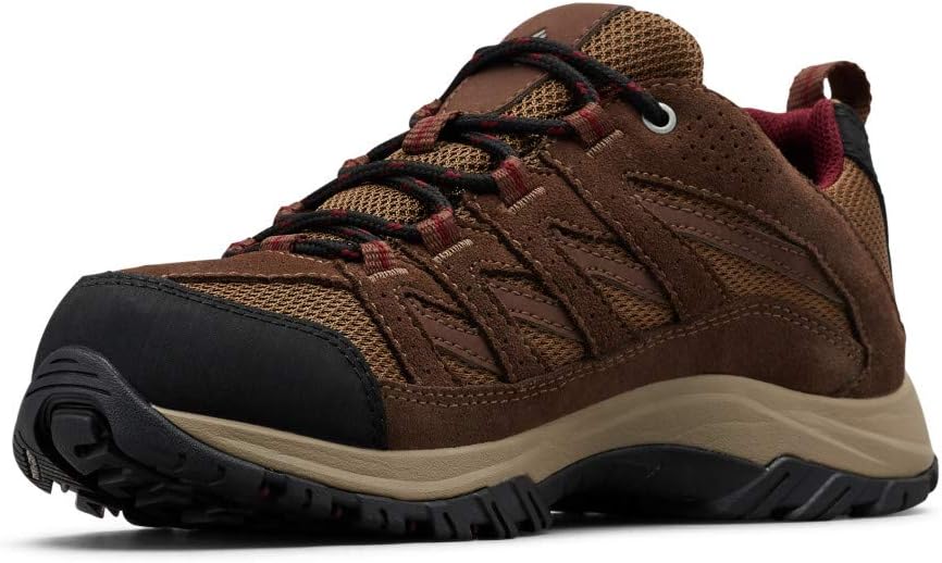 Columbia Women's Crestwood Waterproof Hiking Shoe, Dark Truffle, Rich Wine, 11