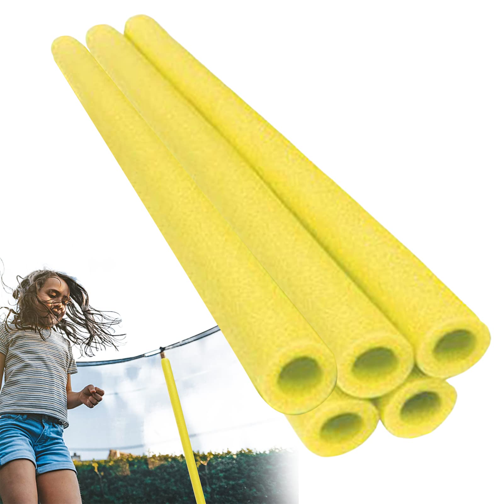 Fulenyi Foam Cover for Trampoline Poles, Trampoline Foam Pole Covers | Sponge Tube Fence Traction Protection Empty Round Tube Accessory Set Columns