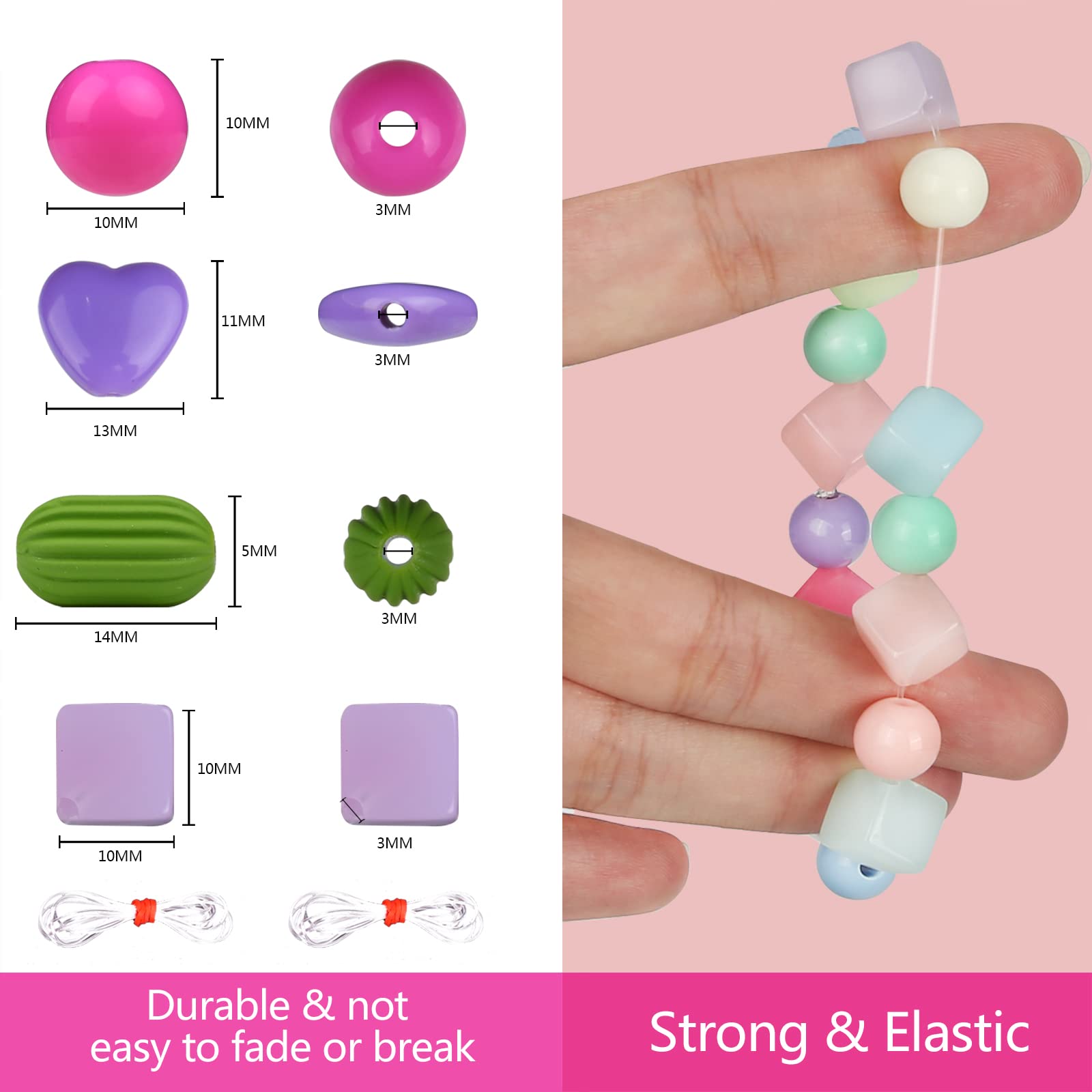 Kit Perline Braccialetti Fai Da Te - 2300 Pezzi Con Tatuaggi Sirena - Regalo Creativo