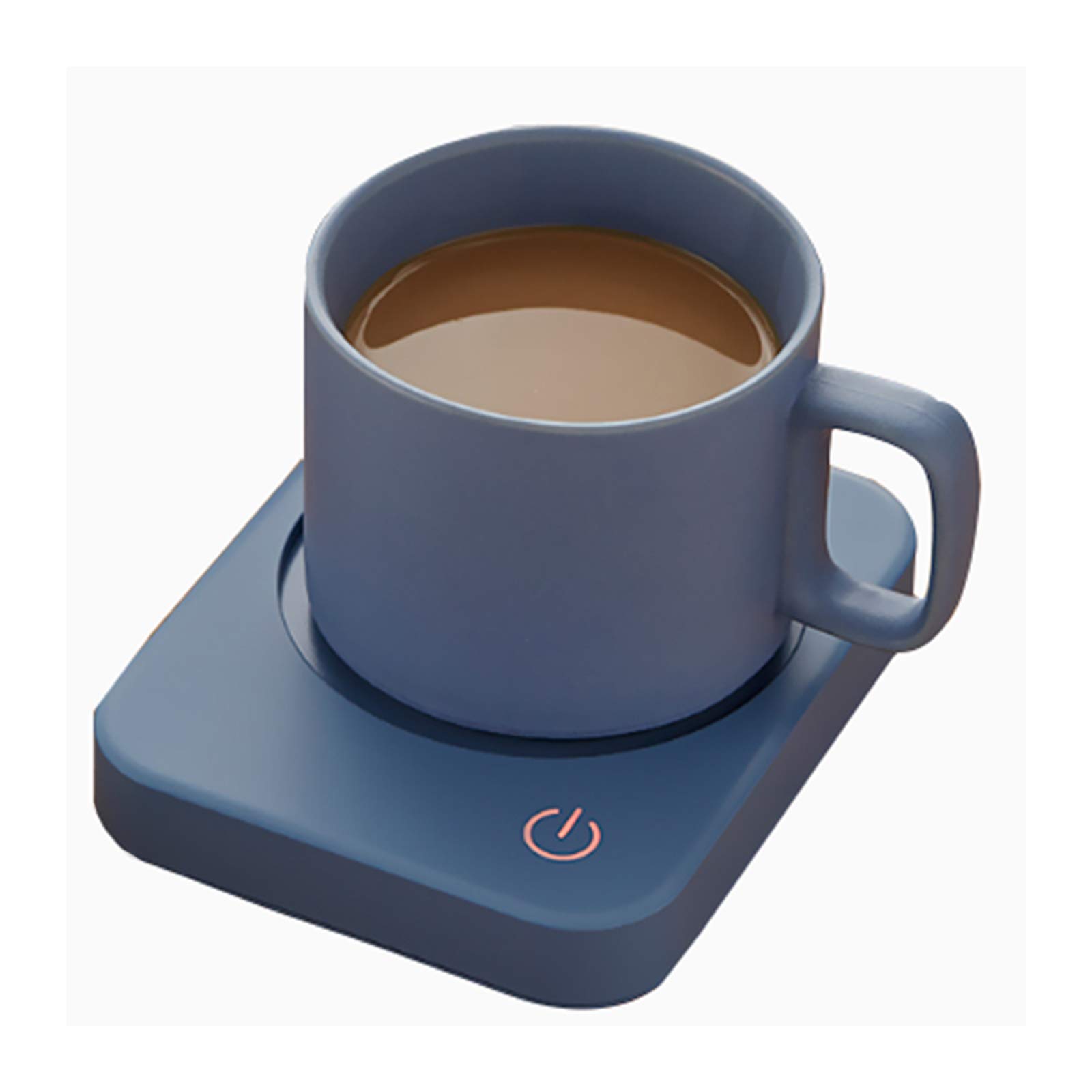 Coffee Mug Warmer with Auto Shut Off, Candle Wax Cup Warmer Heating Plate for for Home Office Desk Use (Blue+Cup 11x13.5cm)