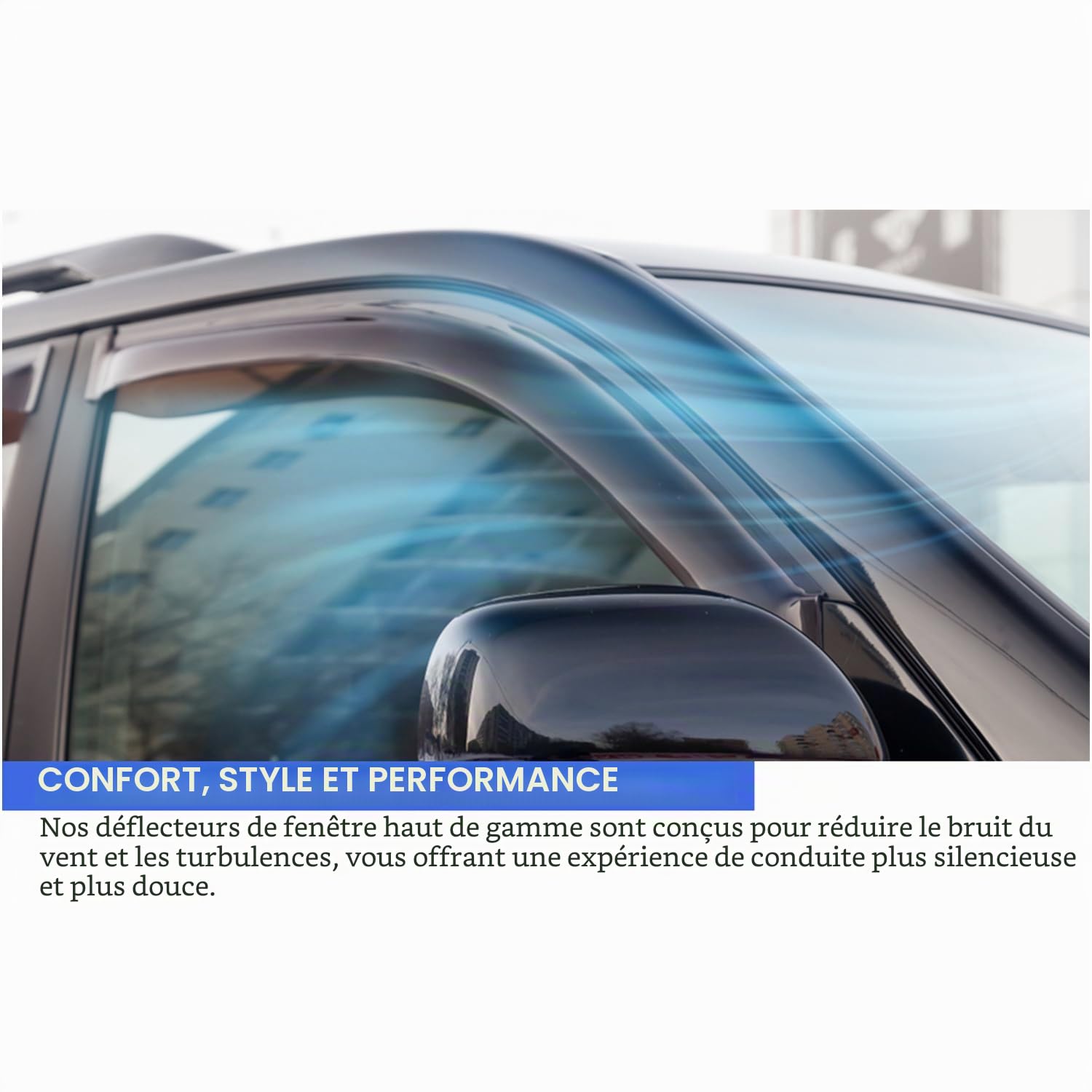 Lot de 2 déflecteurs d'air adhésifs compatibles avec SUV Suzuki Jimny MK3 2 portes 1998 1999 2000 2001 2002 2003 2004 2005 2006 2007 2008 2009 2010 2010 20 10 1 201. 2 modèles 2013 2014 2015 2016 2017