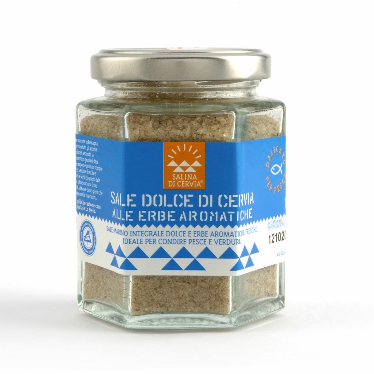 Sale Dolce di Cervia alle Erbe Aromatiche per Pesce - Con Erba Cipollina e Timo