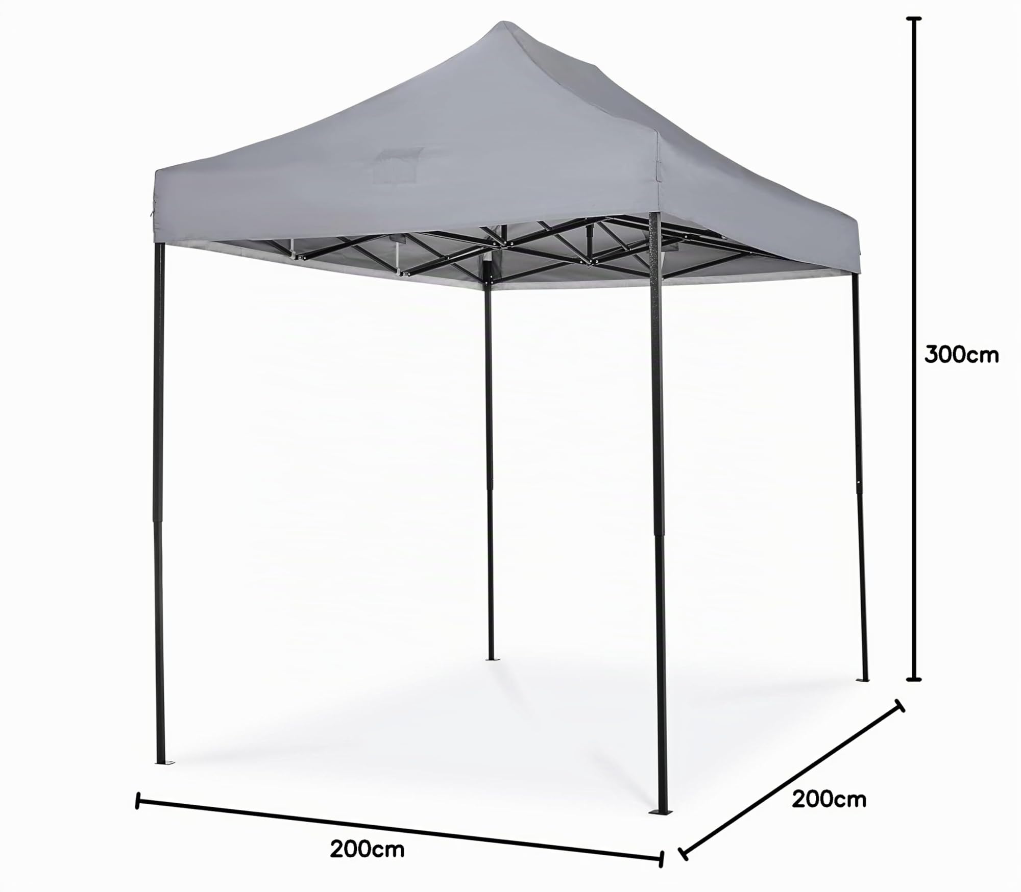 All Seasons Gazebos 3x2m Totalmente Impermeable Pop up Gazebo - Gris Metalizado