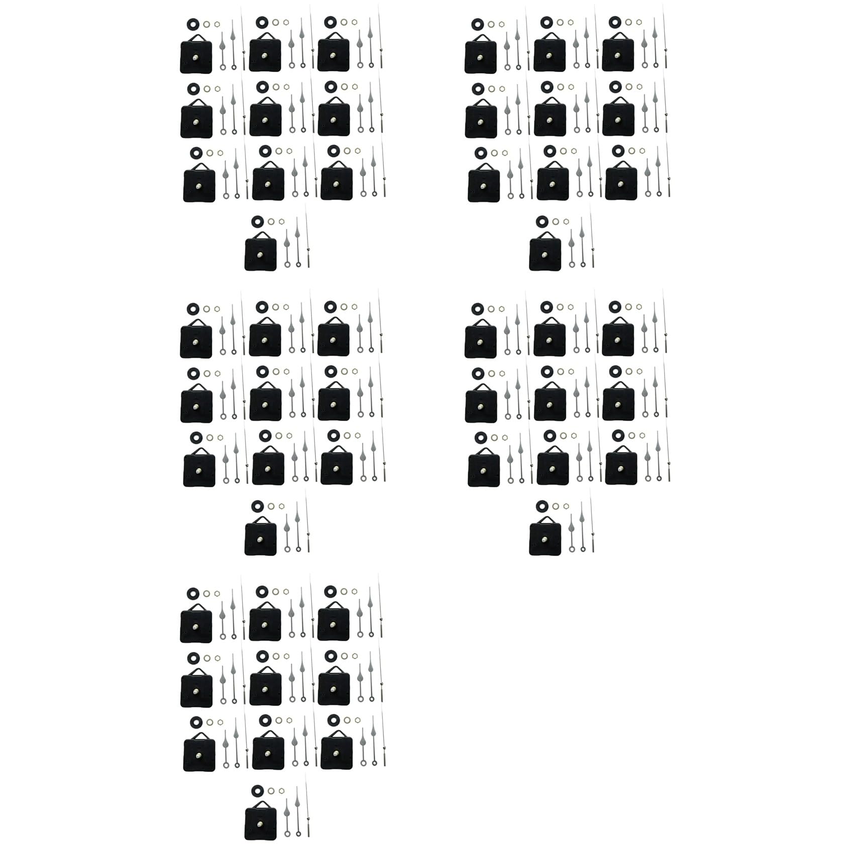 Vjsujehgy 50Pcs DIY Silent Movement Mechanism Spindle Hands Sets Wall Quartz DIY Clock Movement Mechanism Repair Part Clock Kit