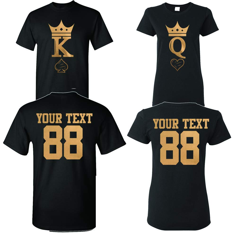 Custom Couple Hoodies, Jerseys, tees, Tanks Customized Names & Number for Personalized Matching Couples Gifts