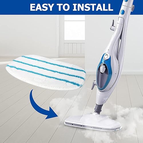 Miniatura 3 de Paquete de 10 almohadillas de repuesto para trapeador de vapor compatibles con PurSteam ThermaPro 10 en 1, almohadillas lavables y reutilizables