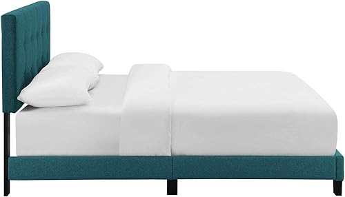 Miniatura 28 de Modway MOD-6000-WHI Amira - Cama tapizada de tela, color blanco Celeste,Blanco,Beige,Gris,verde azulado