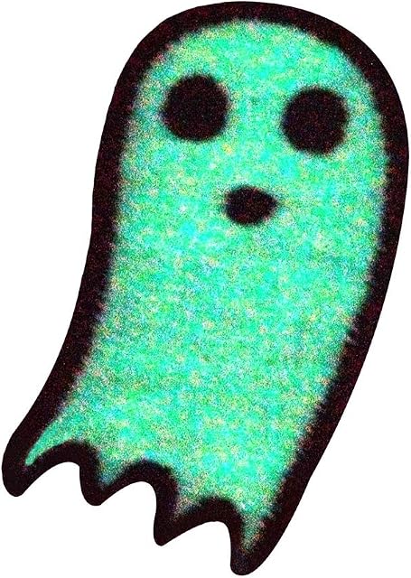 ZEGIN Glow In Dark Mini Ghost Embroidered Badge Iron On Sew On Patch