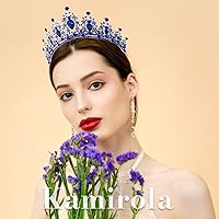 Vista 158 de Kamirola - Corona de reina y tiaras corona de princesa para mujeres y niñas, diademas de cristal para novia, princesa para bodas y fiestas (01)